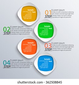 vector abstract 3d paper infographic elements