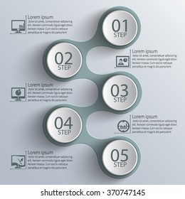 vector abstract 3d paper infographic elements.Metaball  infographics.Round elements