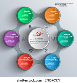 vector abstract 3d paper infographic elements.Metaball  infographics.Round elements