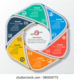 vector abstract 3d paper infographic elements.Circular infographics