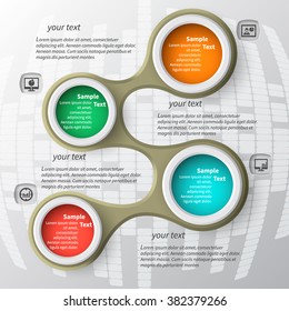 vector abstract 3d paper infographic elements.Metaball  infographics.Round elements
