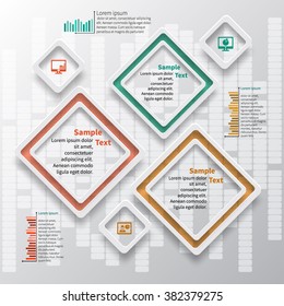 vector abstract 3d paper infographic elements