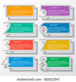 vector abstract 3d paper infographic elements.