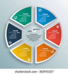 Vector Abstract 3d Paper Infographic Elements.Circular Infographics