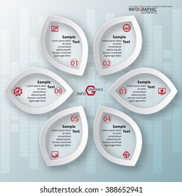 vector abstract 3d paper infographic elements.Circular infographics