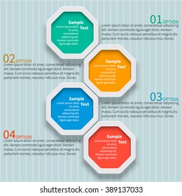 vector abstract 3d paper infographic elements