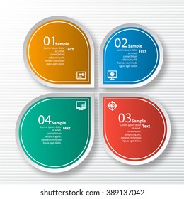 vector abstract 3d paper infographic elements.Circular infographics