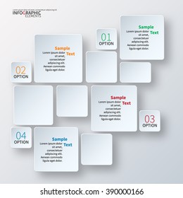 vector abstract 3d paper infographic elements