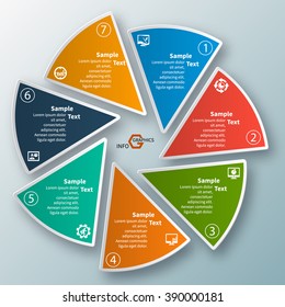vector abstract 3d paper infographic elements.Circular infographics