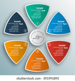 vector abstract 3d paper infographic elements.Circular infographics