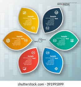 vector abstract 3d paper infographic elements.Circular infographics
