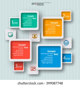 vector abstract 3d paper infographic elements