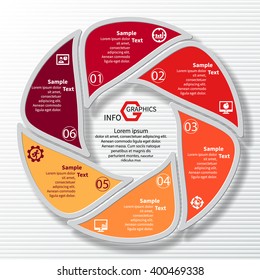 vector abstract 3d paper infographic elements.Circular infographics