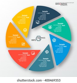 vector abstract 3d paper infographic elements.Circular infographics
