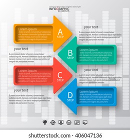 vector abstract 3d paper infographic elements.