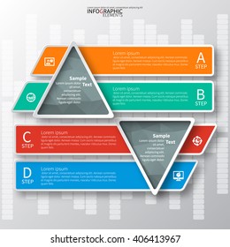 vector abstract 3d paper infographic elements.