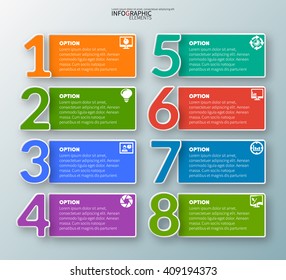 vector abstract 3d paper infographic elements.