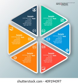vector abstract 3d paper infographic elements.Circular infographics