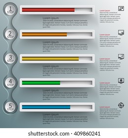 vector abstract 3d paper infographic elements.Business template