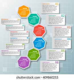 vector abstract 3d paper infographic elements.