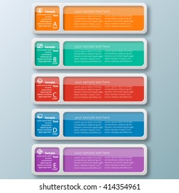 vector abstract 3d paper infographic elements.