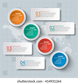 vector abstract 3d paper infographic elements.