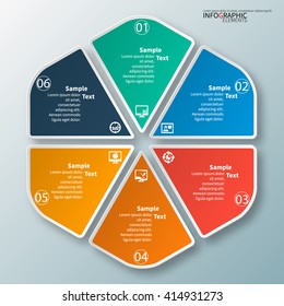 vector abstract 3d paper infographic elements.Circular infographics