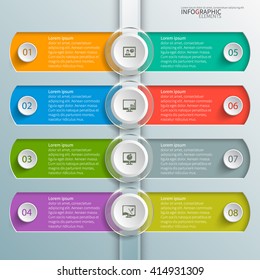 vector abstract 3d paper infographic elements.