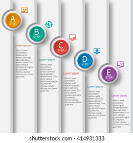 vector abstract 3d paper infographic elements.