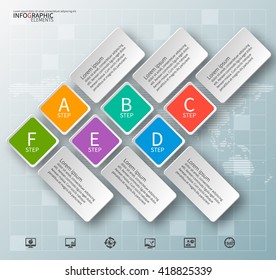 vector abstract 3d paper infographic elements.