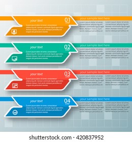 vector abstract 3d paper infographic elements.
