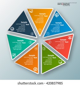 vector abstract 3d paper infographic elements.Circular infographics