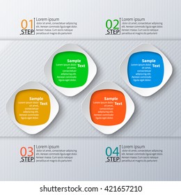 vector abstract 3d paper infographic elements.