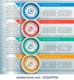vector abstract 3d paper infographic elements.