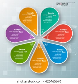 vector abstract 3d paper infographic elements.Circular infographics
