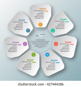 vector abstract 3d paper infographic elements.Circular infographics
