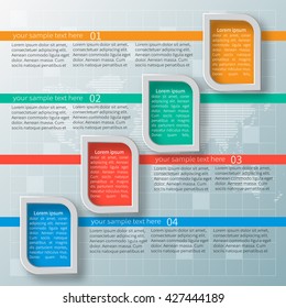 vector abstract 3d paper infographic elements.