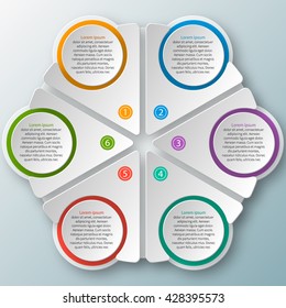 vector abstract 3d paper infographic elements.Circular infographics