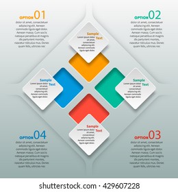vector abstract 3d paper infographic elements.