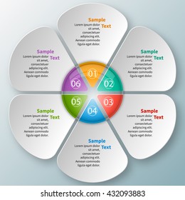 vector abstract 3d paper infographic elements.Circular infographics