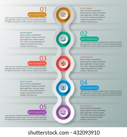 vector abstract 3d paper infographic elements.Business infographics