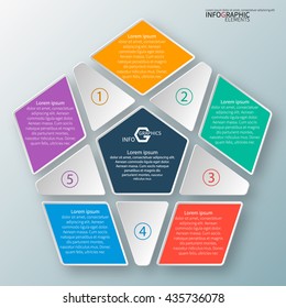 vector abstract 3d paper infographic elements.Circular infographics