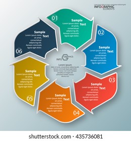 vector abstract 3d paper infographic elements.Circular infographics