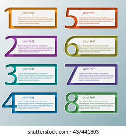 vector abstract 3d paper infographic elements.