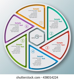 vector abstract 3d paper infographic elements.Circular infographics