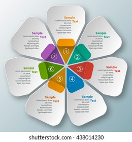 vector abstract 3d paper infographic elements.Circular infographics