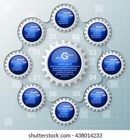 vector abstract 3d paper infographic elements.Metaball infographics.Round elements