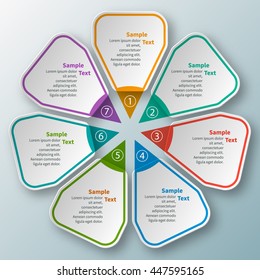 vector abstract 3d paper infographic elements.Circular infographics