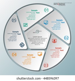 vector abstract 3d paper infographic elements.a