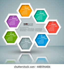 vector abstract 3d paper infographic elements.
